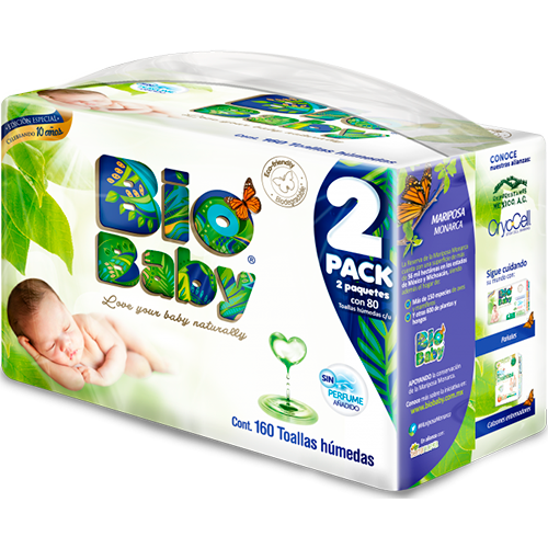 Horror Albardilla Amperio Bio Baby toallas húmedas 160 unidades | DISNA